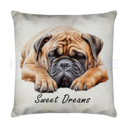 Kissen Cane Corso ( hell ) - Sweet Dreams" Weiß – hunde-shirt.de