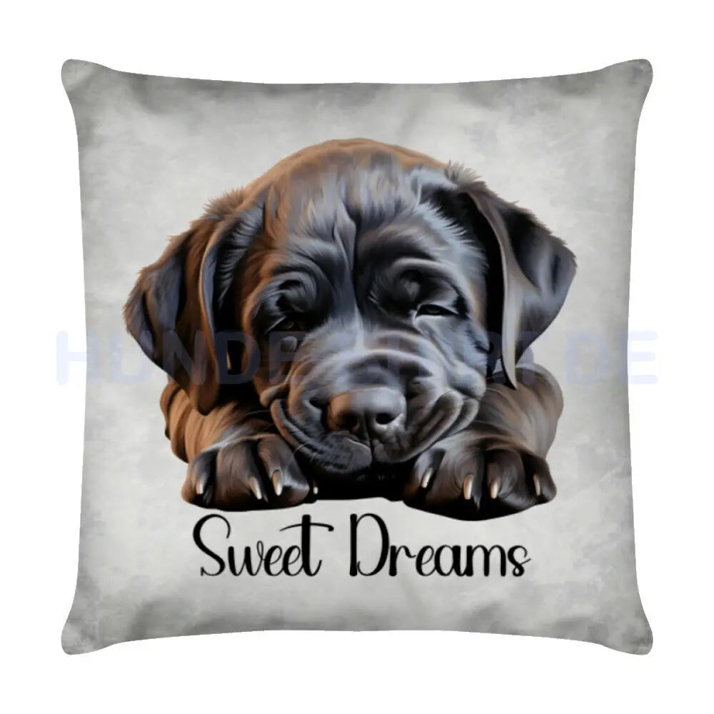 Kissen "Cane Corso ( schwarz ) - Sweet Dreams" Weiß – hunde-shirt.de