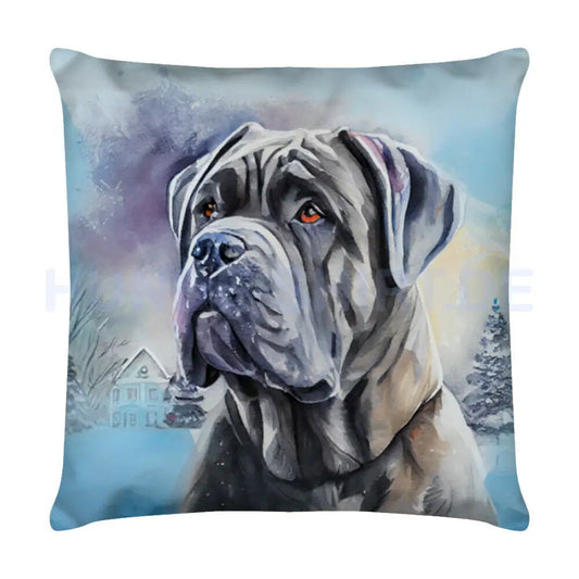 Kissen "Cane Corso Winter" Weiß – hunde-shirt.de