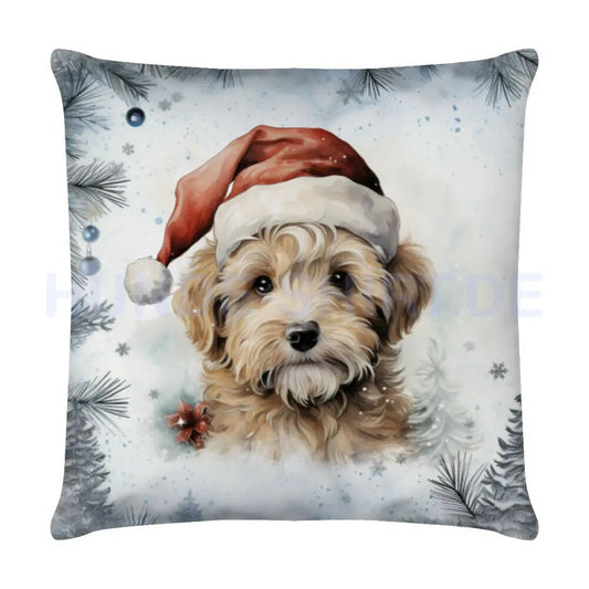 Kissen "Cavapoo - Weihnachten" Weiß – hunde-shirt.de