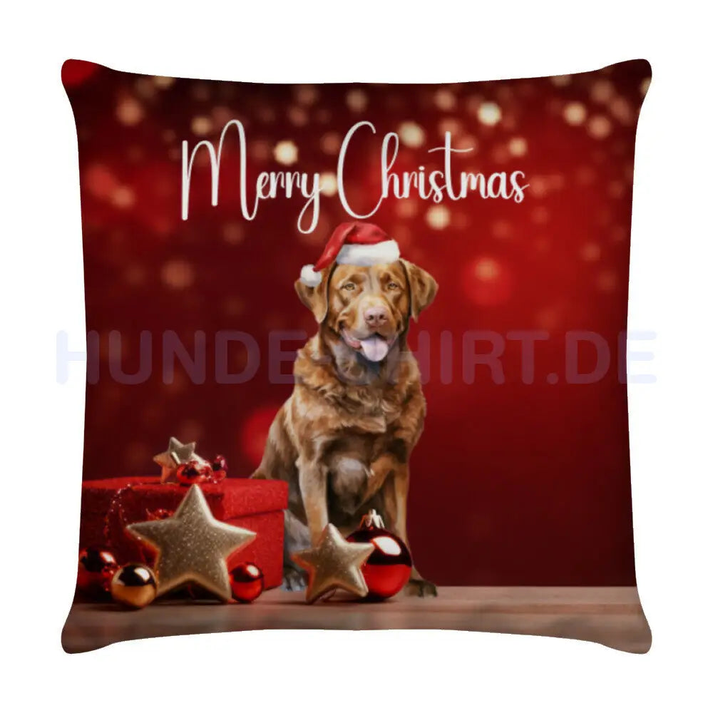 Kissen "Chesapeake Bay - Merry Christmas" Weiß – hunde-shirt.de