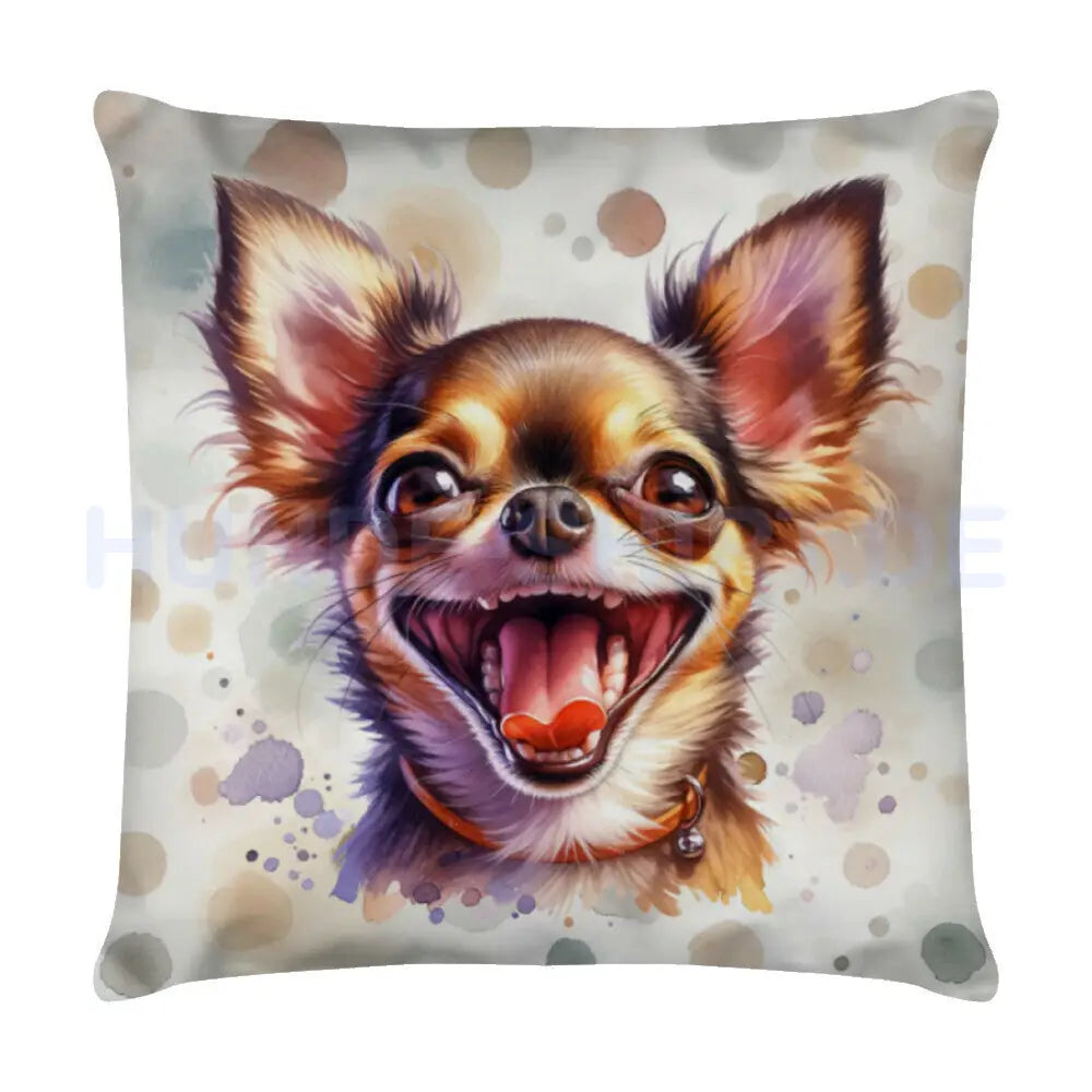 Kissen "Chihuahua - Crazy" Weiß – hunde-shirt.de