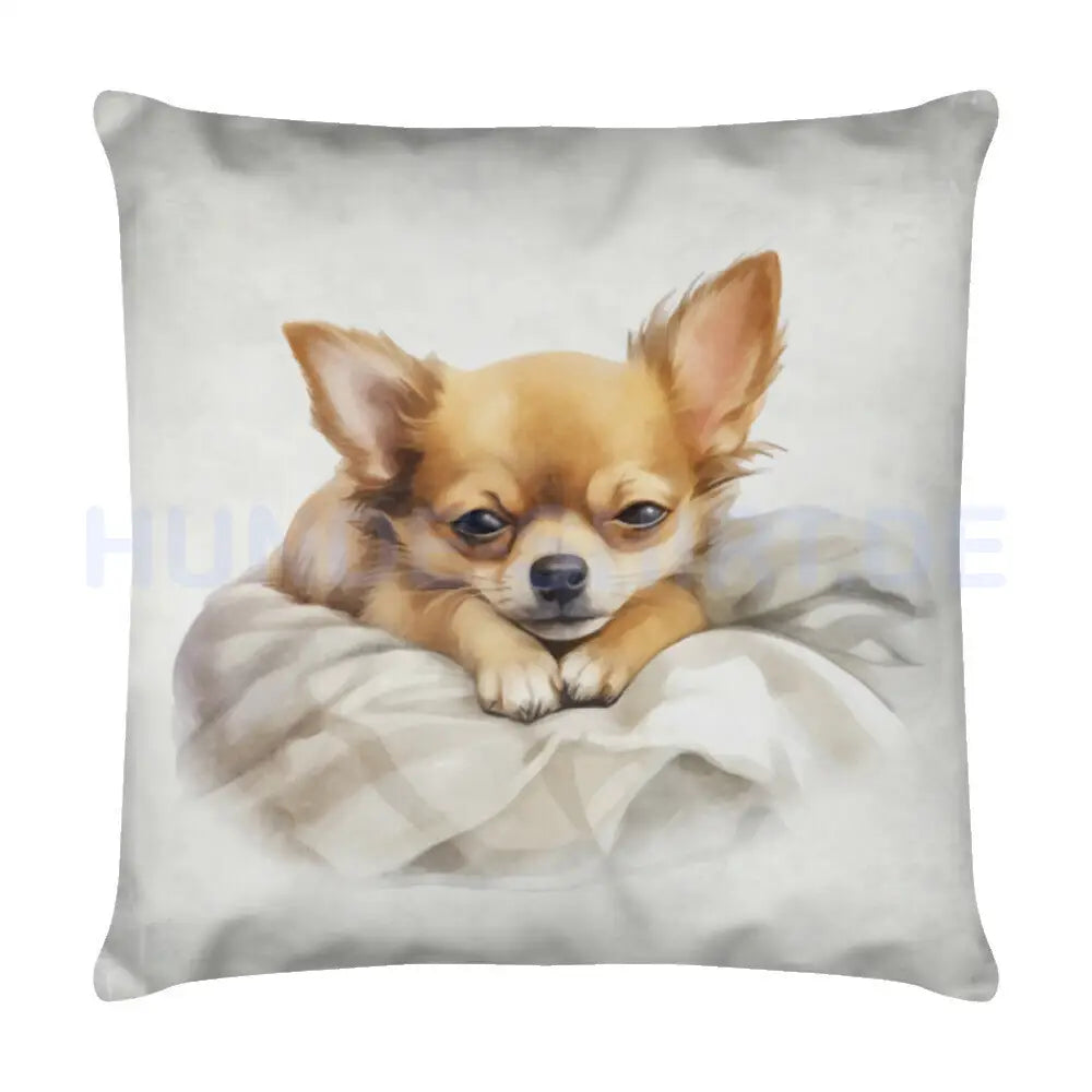 Kissen "Chihuahua - Pause Weiß – hunde-shirt.de