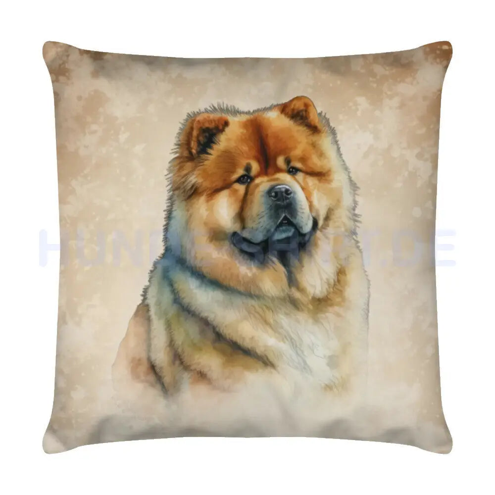 Kissen "Chow-Chow Beige" Weiß – hunde-shirt.de