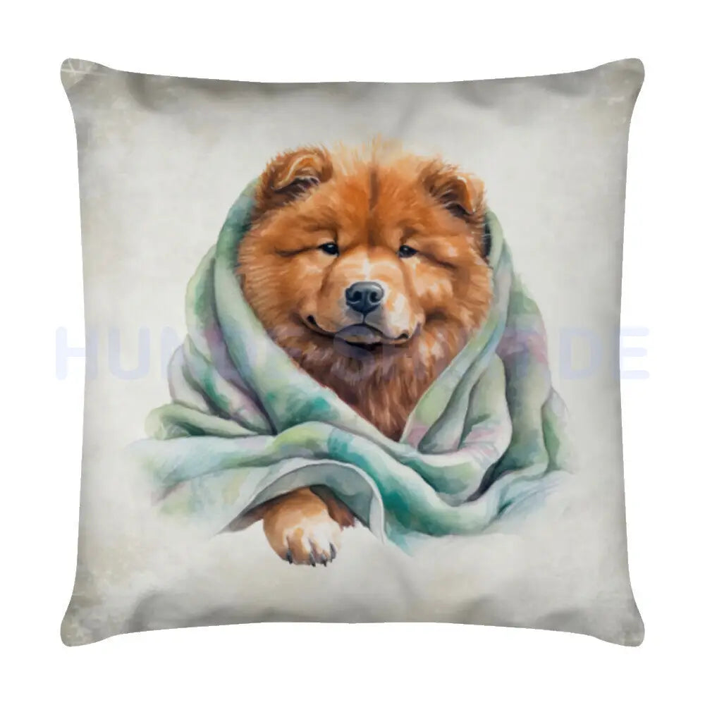 Kissen "Chow-Chow - Herbst" Weiß – hunde-shirt.de