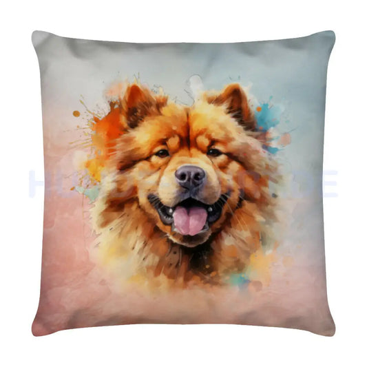 Kissen "Chow-Chow Portrait" Weiß – hunde-shirt.de