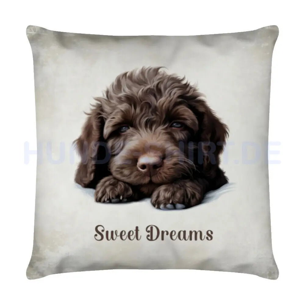 Kissen "Cockapoo - Sweet Dreams" Weiß – hunde-shirt.de