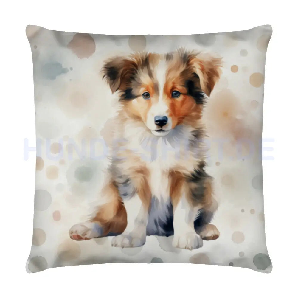 Kissen "Collie - Puppy" Weiß – hunde-shirt.de