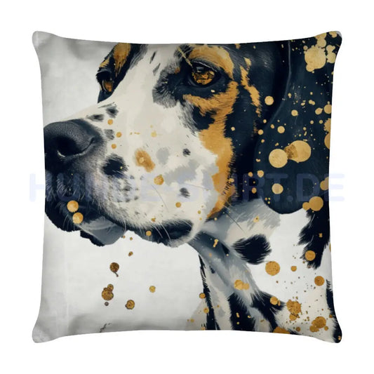 Kissen "Dalmatiner Gold" Weiß – hunde-shirt.de