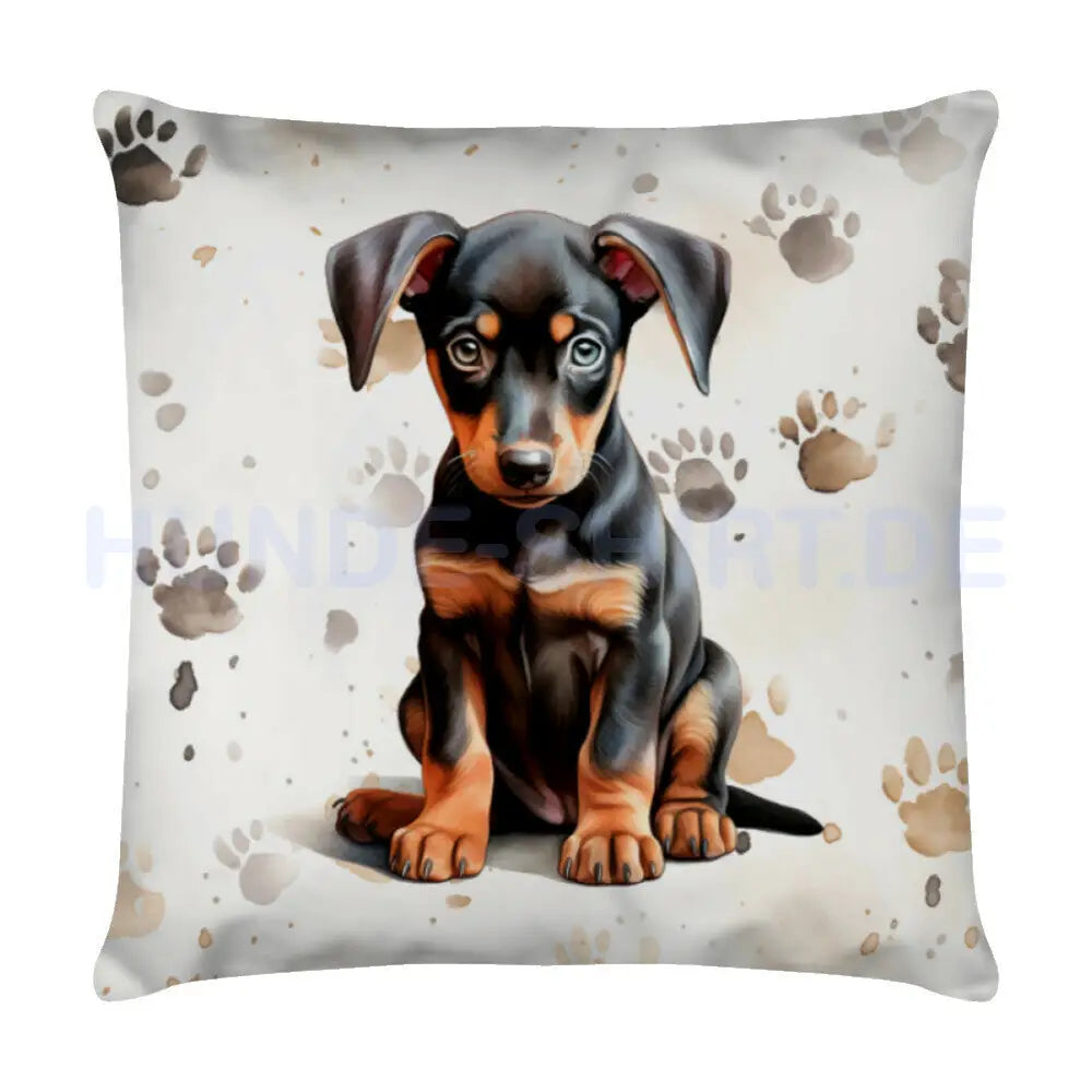 Kissen "Dobermann - Puppy" Weiß – hunde-shirt.de