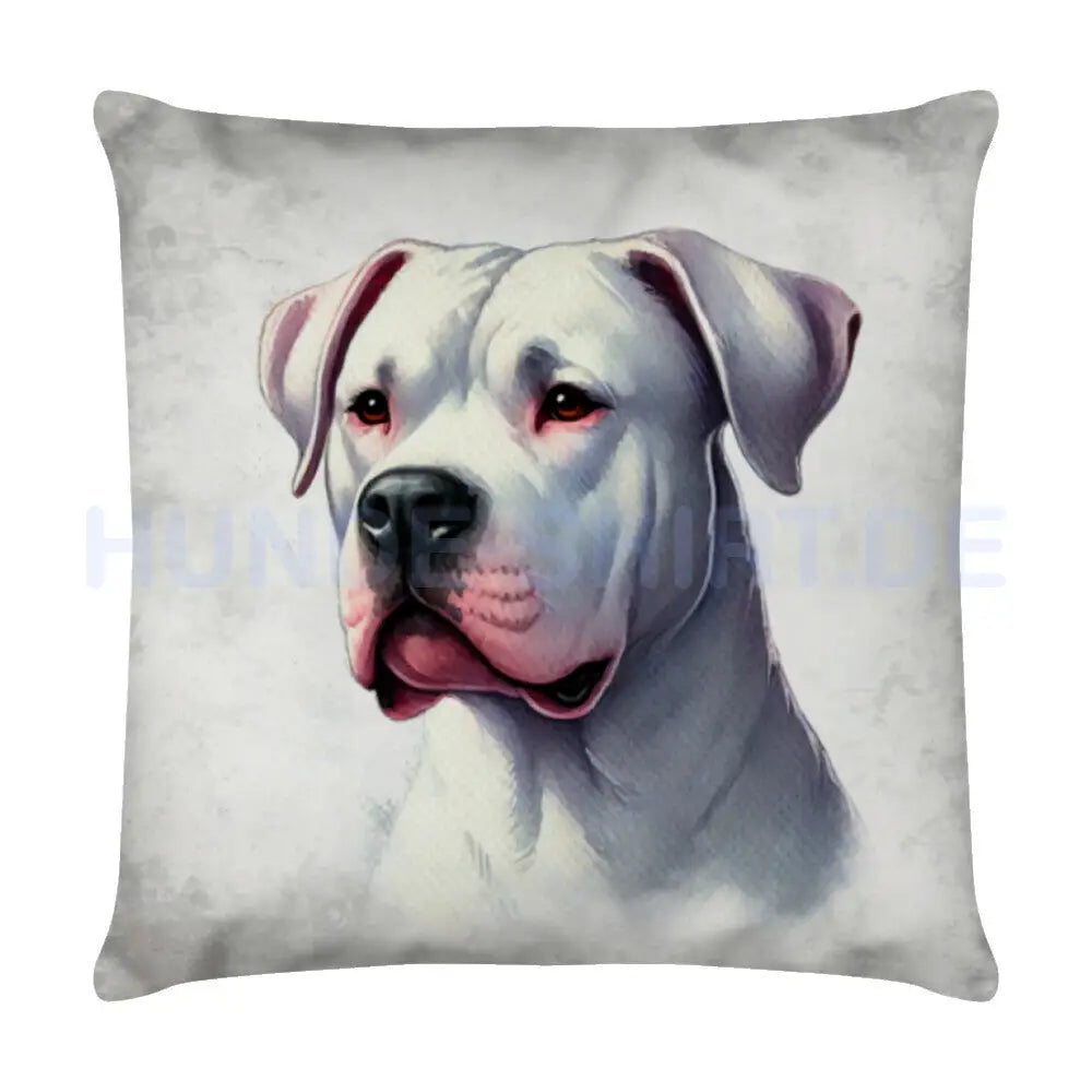 Kissen "Dogo Argentino - Portrait" Weiß – hunde-shirt.de