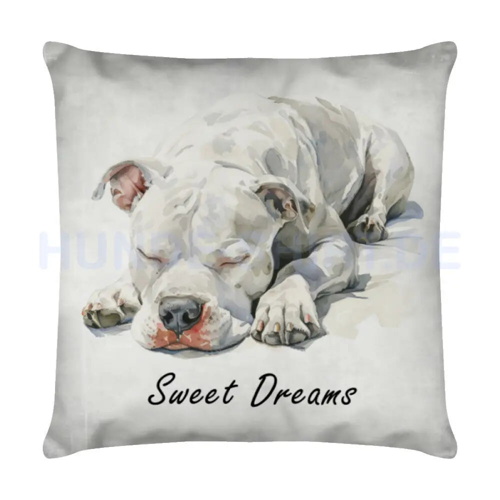 Kissen "Dogo Argentino - Sweet Dreams" Weiß – hunde-shirt.de