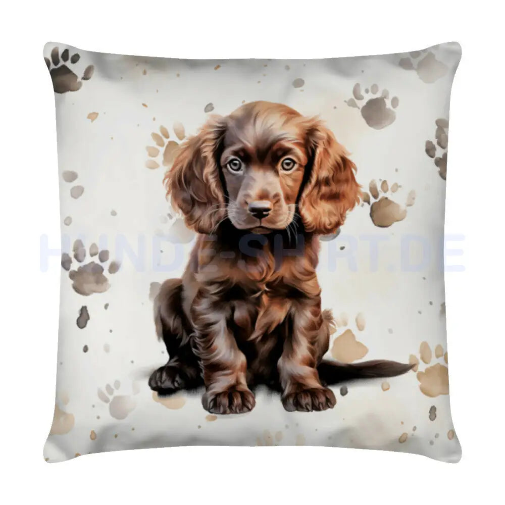 Kissen "English Cocker Spaniel - Puppy" Weiß – hunde-shirt.de