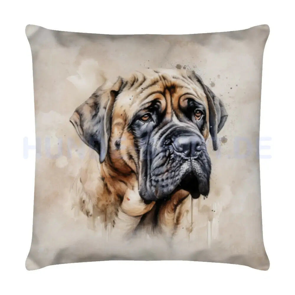 Kissen "English Mastiff Pastell" Weiß – hunde-shirt.de