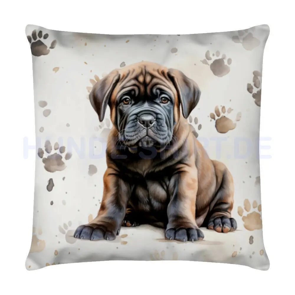 Kissen English Mastiff - Puppy Paws" Weiß – hunde-shirt.de