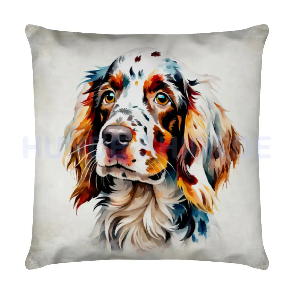 Kissen "English Setter - Portrait 2" Weiß – hunde-shirt.de