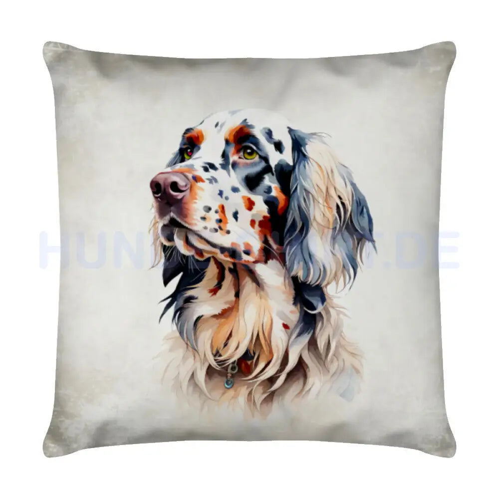 Kissen "English Setter Portrait" Weiß – hunde-shirt.de