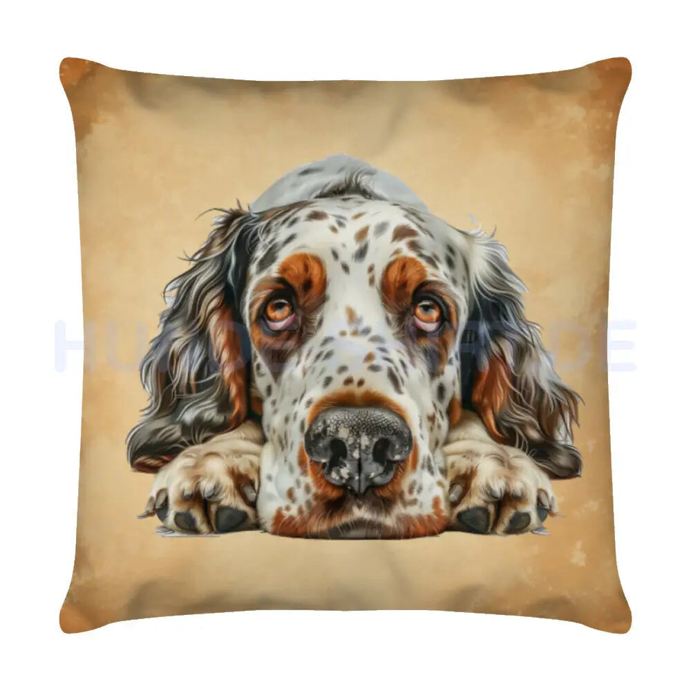 Kissen "English Setter - Relax" Weiß – hunde-shirt.de