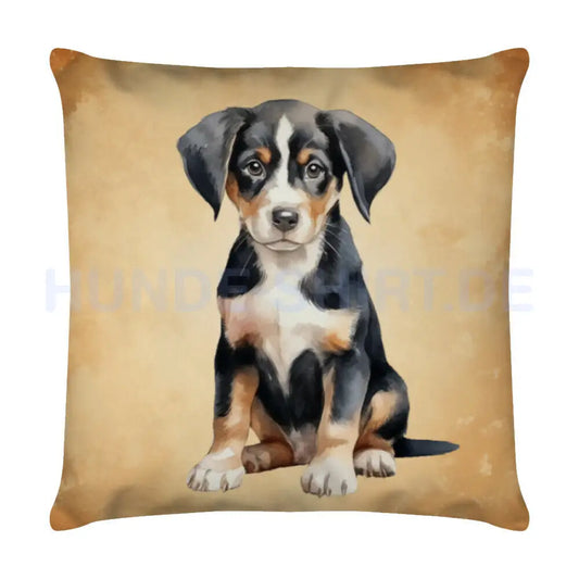 Kissen "Entlebucher Sennenhund - Puppy" Weiß – hunde-shirt.de