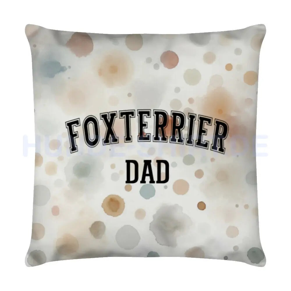 Kissen "Foxterrier - DAD" Weiß – hunde-shirt.de