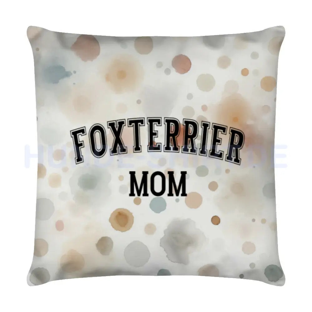 Kissen "Foxterrier - MOM" Weiß – hunde-shirt.de