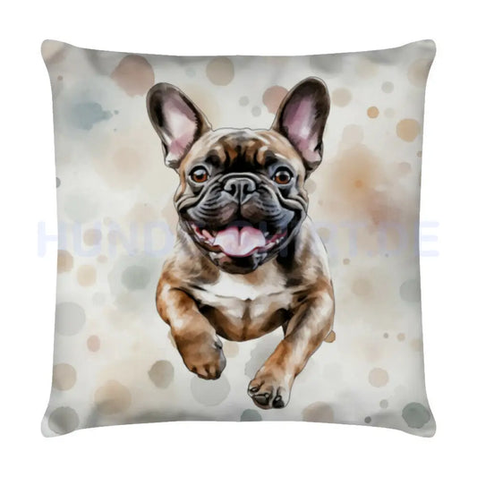 Kissen "Frenchie - Spots" Weiß – hunde-shirt.de