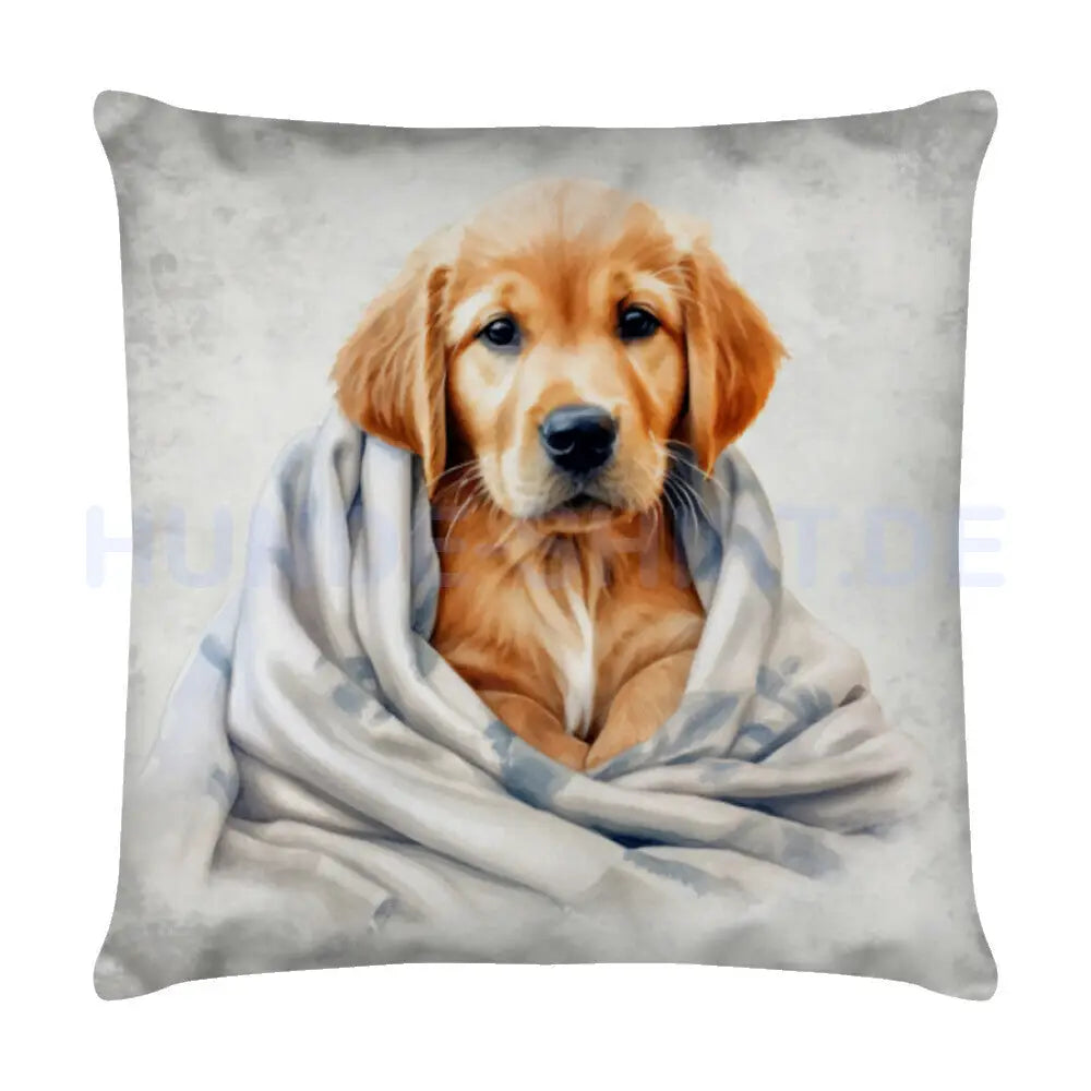 Kissen "Golden Retriever - Kuscheln" Weiß – hunde-shirt.de