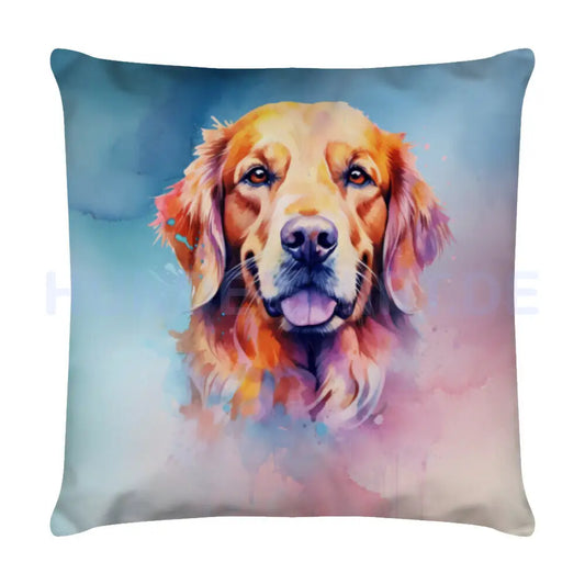 Kissen "Golden Retriever Pastell" Weiß – hunde-shirt.de