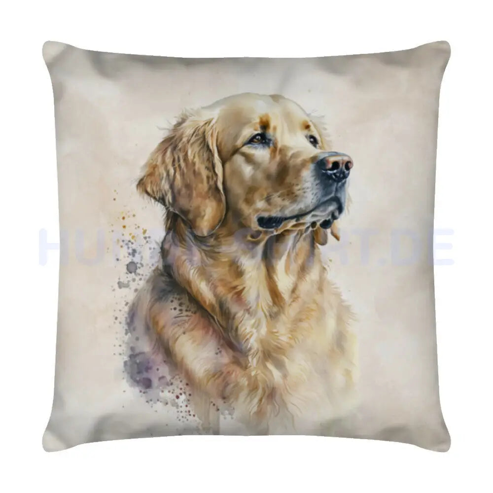 Kissen "Golden Retriever Portrait" Weiß – hunde-shirt.de