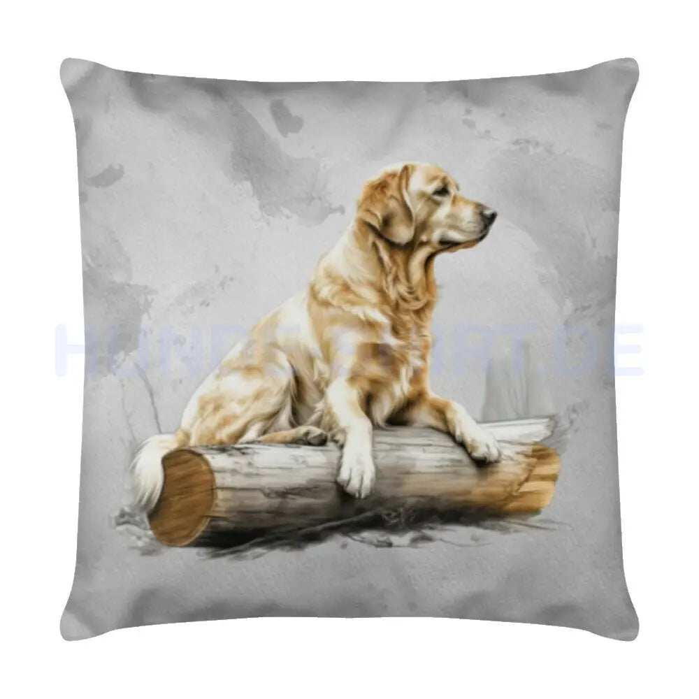 Kissen "Golden Retriever - Wald" Weiß – hunde-shirt.de