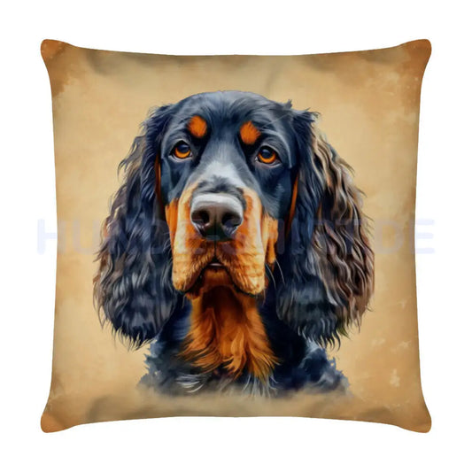 Kissen "Gordon Setter - Portrait" Weiß – hunde-shirt.de