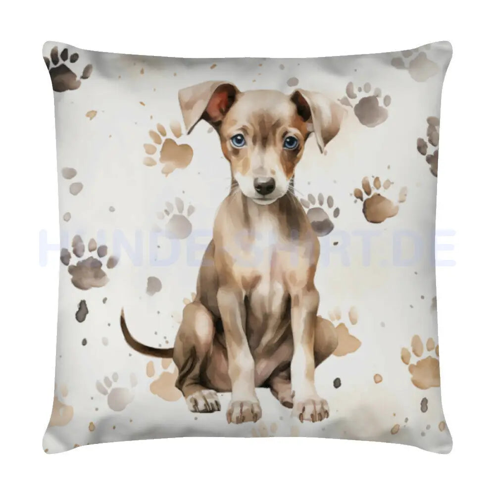 Kissen "Greyhound - Puppy Paws" Weiß – hunde-shirt.de