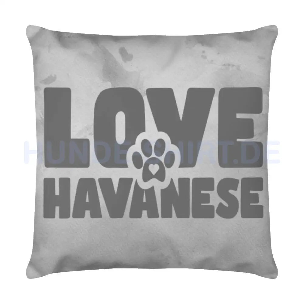 Kissen "Havaneser - LOVE" Weiß – hunde-shirt.de