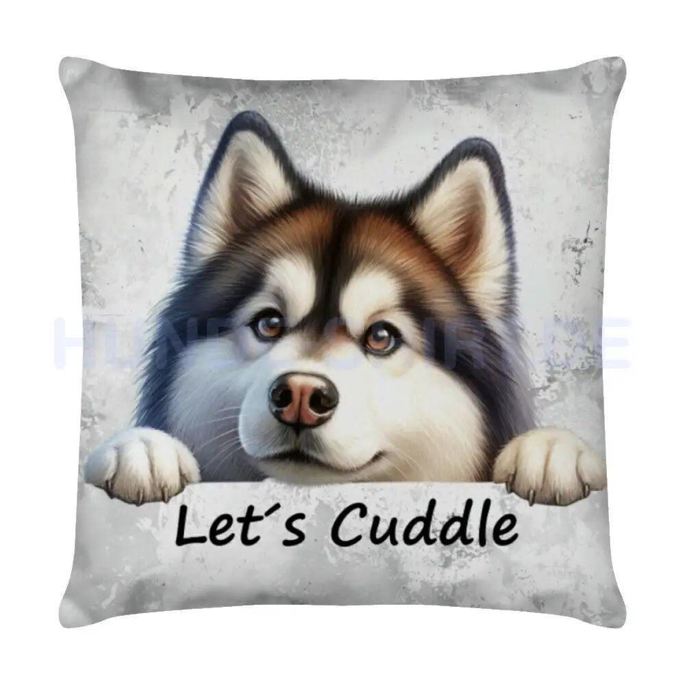 Kissen "Husky - Let´s cuddle" Weiß – hunde-shirt.de