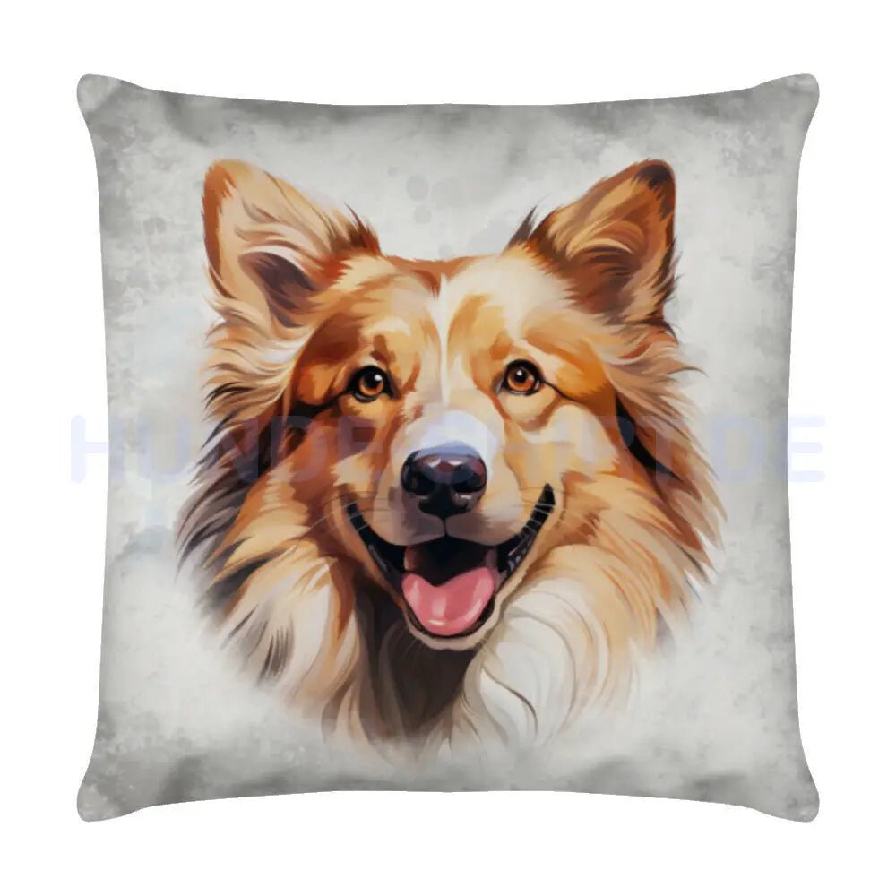 Kissen "Icelandic Sheepdog - Portrait" Weiß – hunde-shirt.de