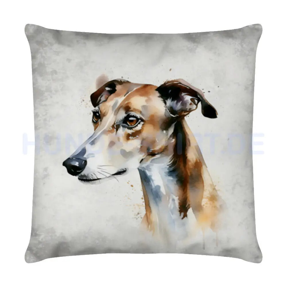 Kissen "Italian Greyhound - Aquarell" Weiß – hunde-shirt.de