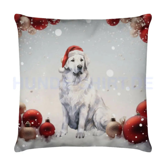 Kissen "Kuvasz Weihnachten" Weiß – hunde-shirt.de