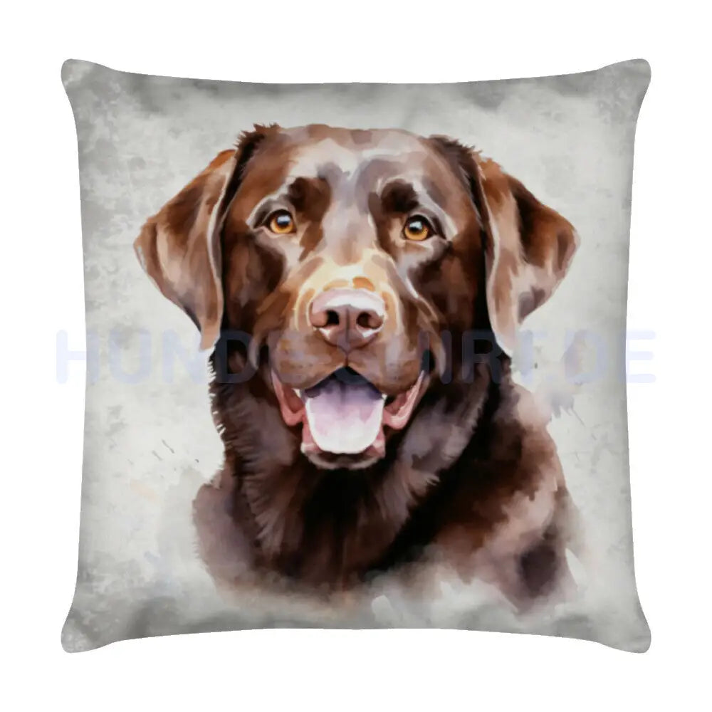 Kissen "Labrador - Aquarell" Weiß – hunde-shirt.de