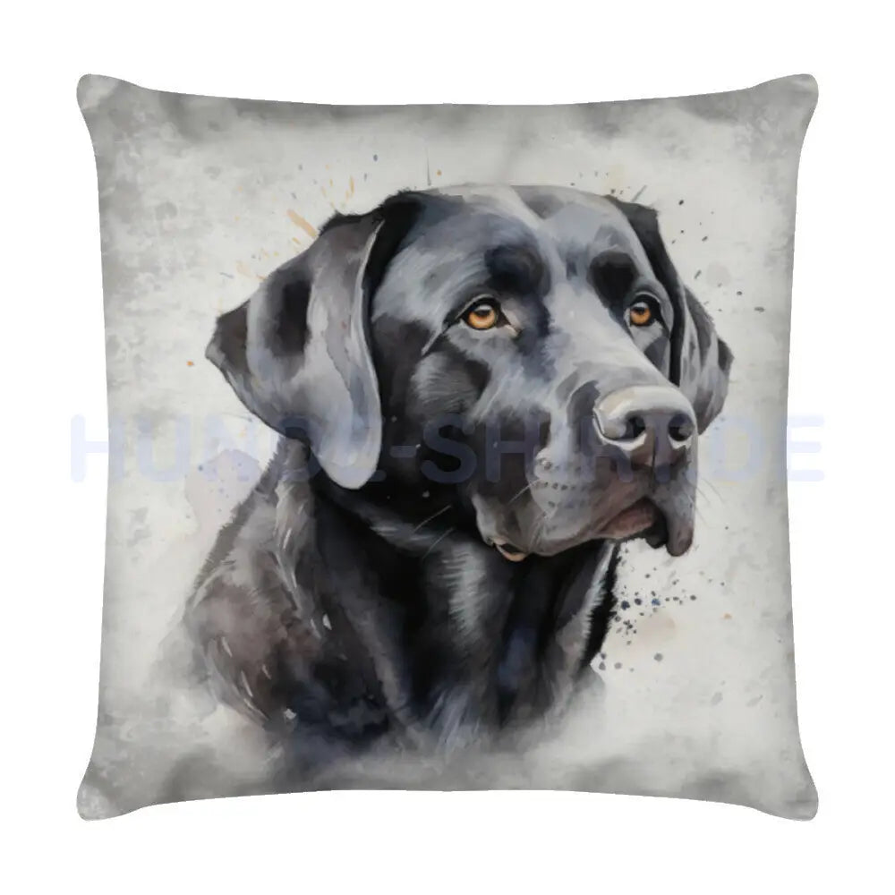 Kissen "Labrador - Blacky" Weiß – hunde-shirt.de