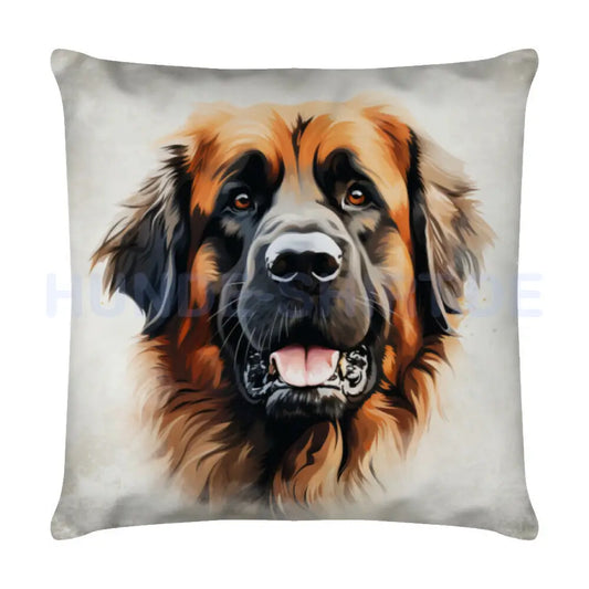 Kissen "Leonberger - Blick" Weiß – hunde-shirt.de