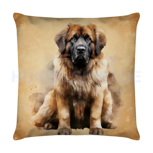 Kissen "Leonberger - Portrait" Weiß – hunde-shirt.de