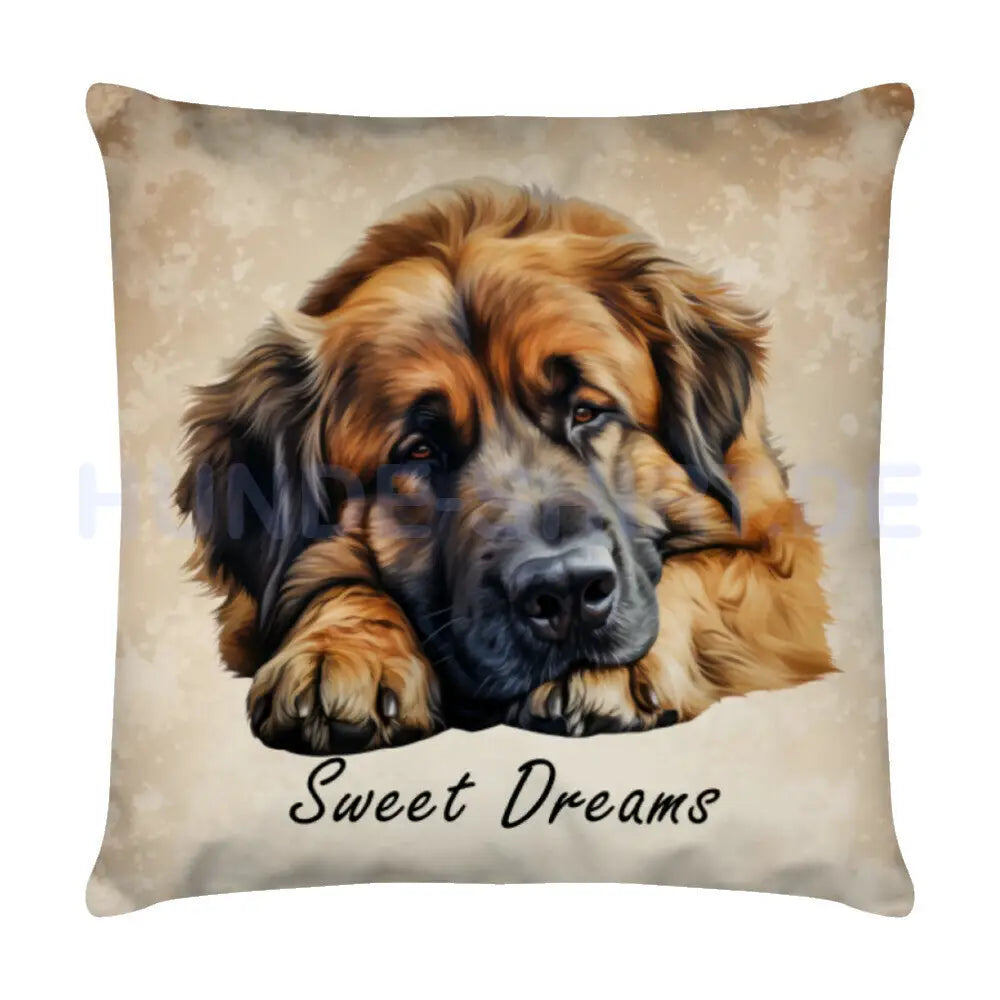 Kissen "Leonberger - Sweet Dreams" Weiß – hunde-shirt.de