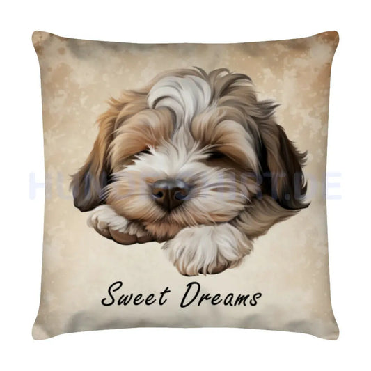 Kissen "Löwchen - Sweet Dreams" Weiß – hunde-shirt.de