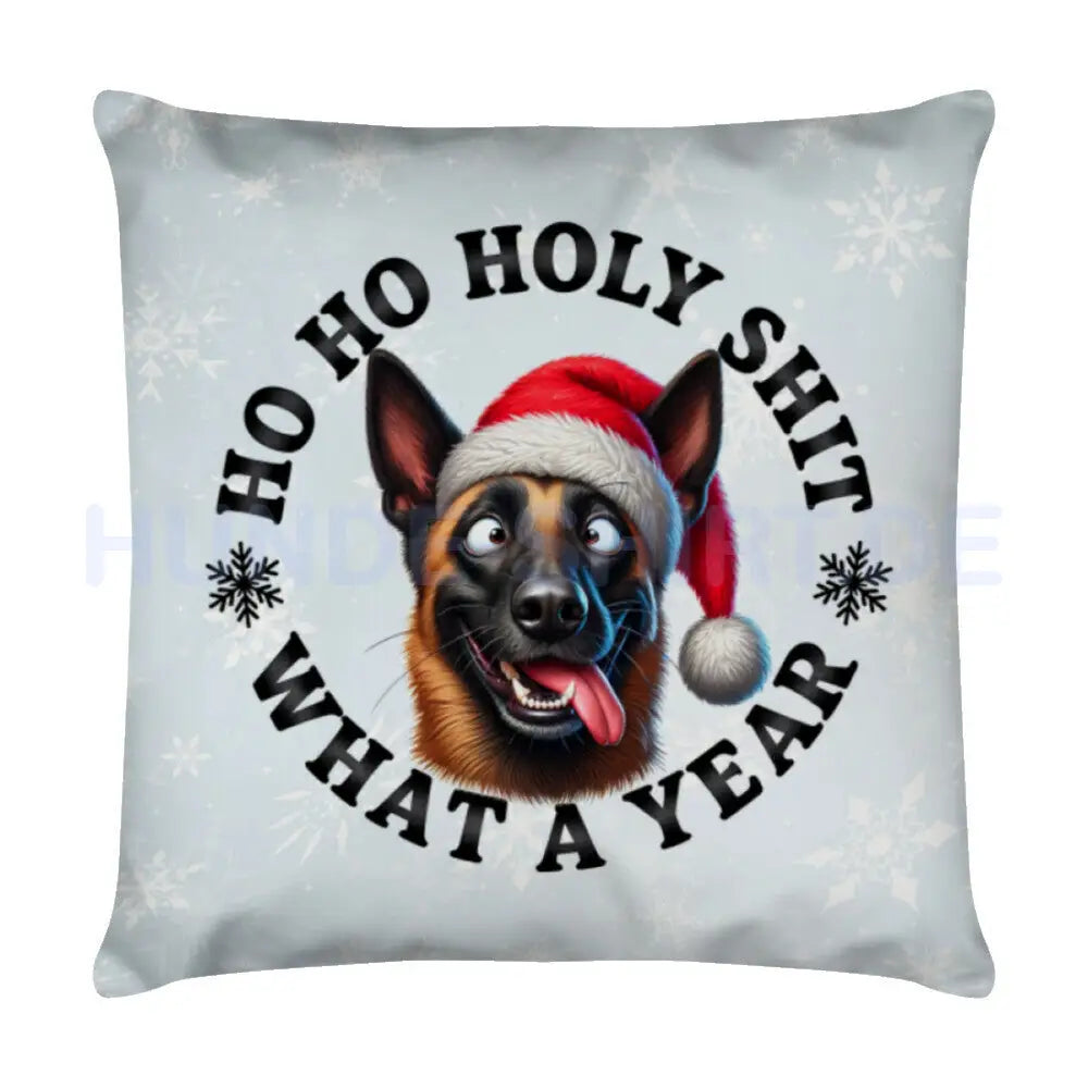 Kissen "Malinois - HO HO.." Weiß – hunde-shirt.de