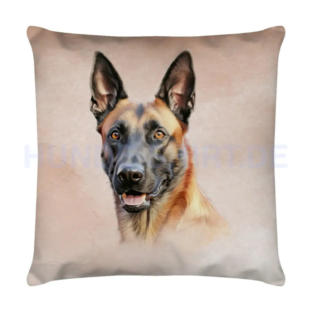 Kissen "Malinois Portrait" Weiß – hunde-shirt.de