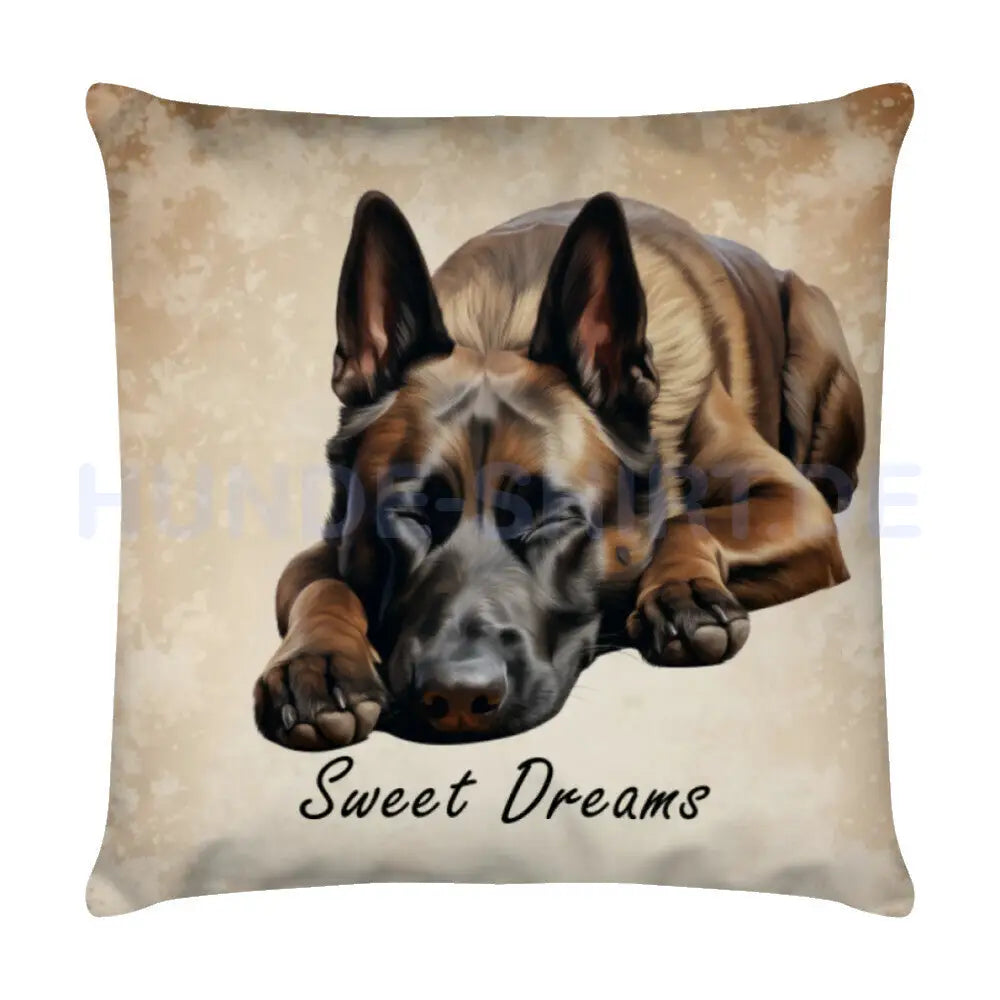 Kissen "Malinois - Sweet Dreams 2" Weiß – hunde-shirt.de