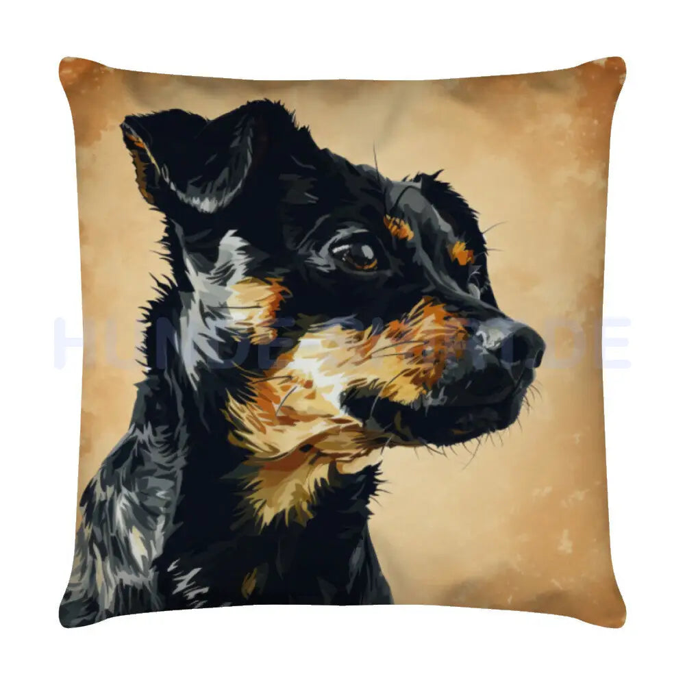 Kissen "Manchester Terrier - Portrait" Weiß – hunde-shirt.de