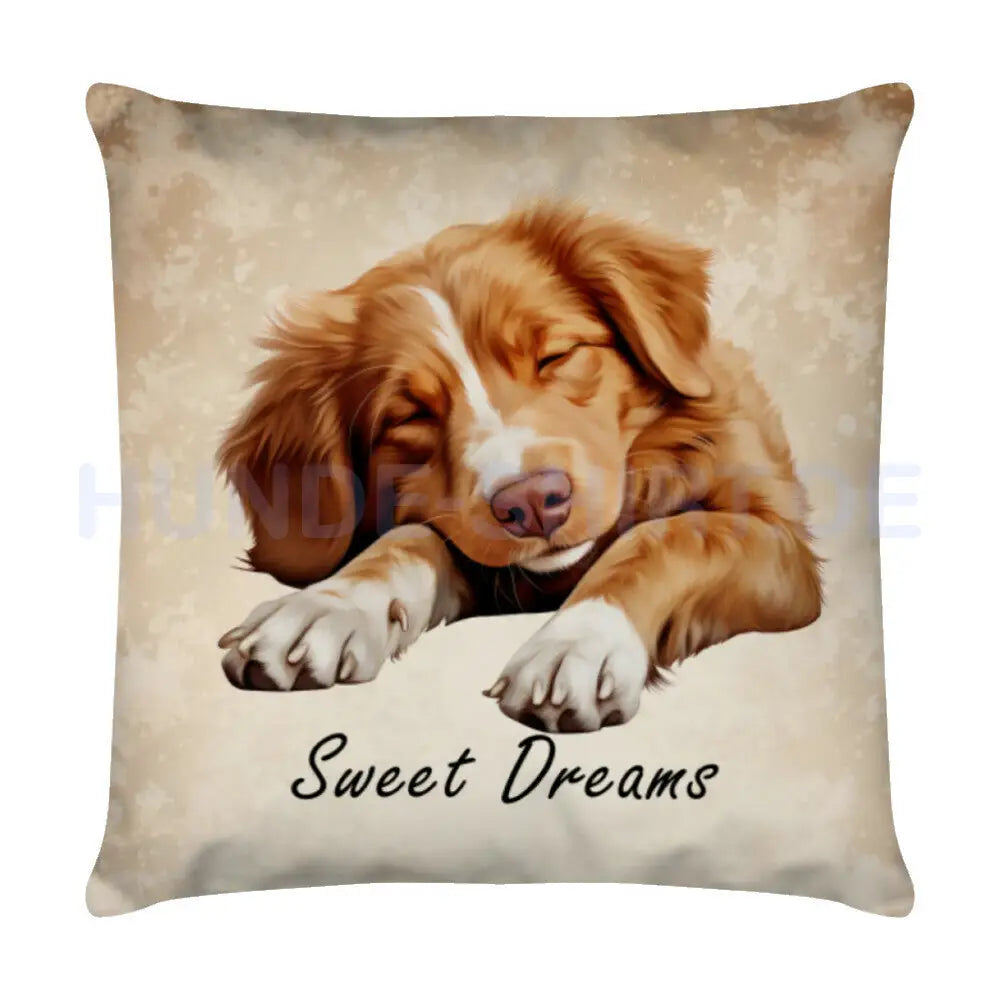 Kissen "Nova Scotia - Sweet Dreams" Weiß – hunde-shirt.de