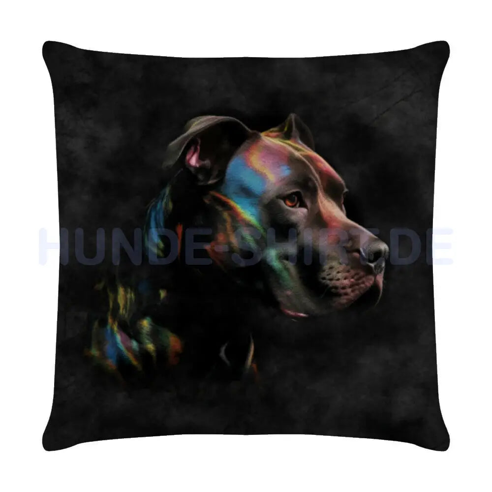 Kissen "Pit Bull dark" Weiß – hunde-shirt.de