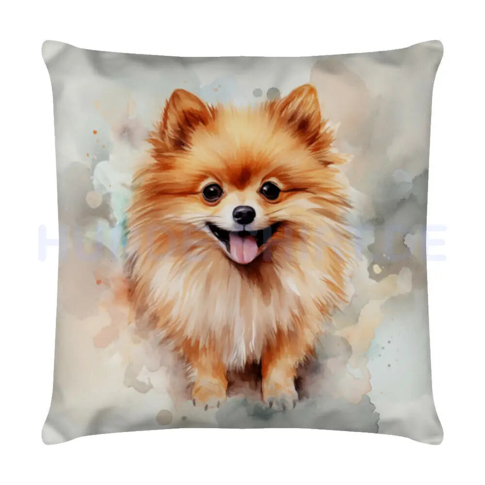 Kissen "Pomeranian Portrait" Weiß – hunde-shirt.de